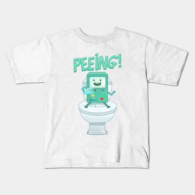 Time to pee // BMO Kids T-Shirt by ilustraelleg
